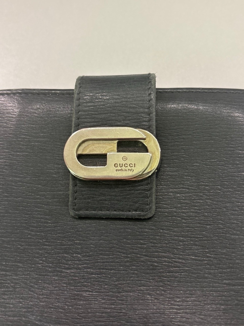 Gucci Black Leather Snap Wallet with Silver Hardware - Picture 2 of 6